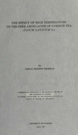 The effect of high temperature on the free amino acids of common pea (Pisum sativum L.)_cover
