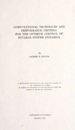 Computational techniques and performance criteria for the optimum control of nuclear system dynamics_cover