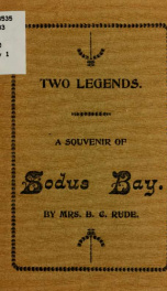 Two legends; a souvenir of Sodus bay_cover