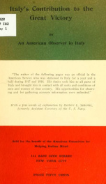 Italy's contribution to the great victory_cover