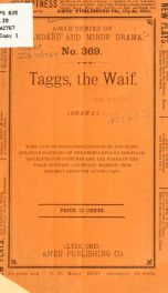 Taggs, the waif; or Uncle Seth.; a drama in five acts_cover