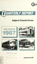 Quarterly budget review & financial report 1987, 1st quarter_cover