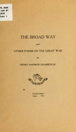 The broad way, and other poems on the great war_cover