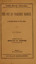 The pet of Parsons' Ranch .._cover