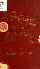 Serious thoughts and idle moments_cover