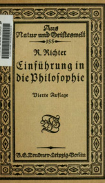 Einführung in die philosophie;_cover