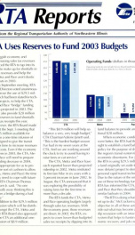 RTA reports : news from the Regional Transportation Authority of Northeastern Illinois Fall 2002_cover