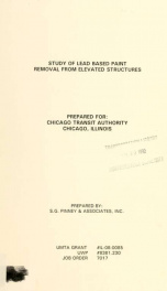 Study of lead based paint removal from elevated structures_cover