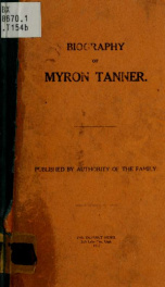 Biography of Myron Tanner_cover