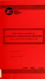 Pro-forma combining annual financial report : fiscal year ended .. 1988_cover