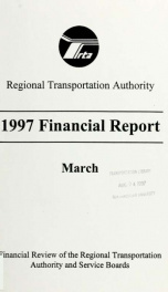 Quarterly budget review & financial report March 1997_cover