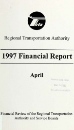 Quarterly budget review & financial report April 1997_cover