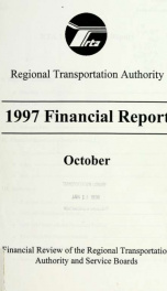 Quarterly budget review & financial report October 1997_cover