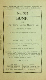 Bunk; or, The show down shown up .._cover