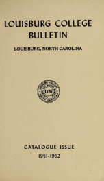 Catalogue [serial] 1951-1952_cover