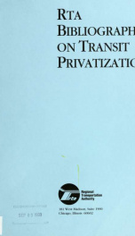 RTA bibliography on transit privatization_cover