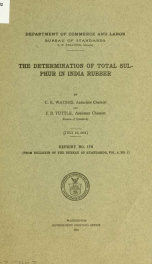 The determination of total sulphur in india rubber_cover