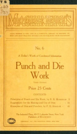 Punch and die work_cover