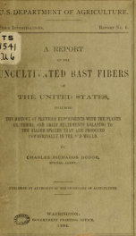 A report on the uncultivated bast fibers of the United States_cover