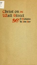 Christ on Wall street: a meditation_cover