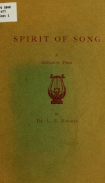 Spirit of song; a subjective poem_cover