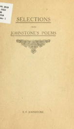 Selections from Johnstone's poems .._cover