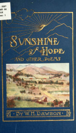 Sunshine of hope, and other poems_cover