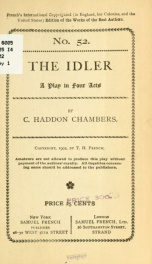 The idler, a play in four acts_cover