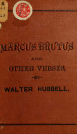 Marcus Brutus and other verses_cover