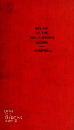 Review of the Hon. John P. Kennedy's Discourse on the life and character of Lord Calvert, the first Lord Baltimore_cover