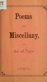 Poems and miscellany_cover