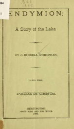 Endymion. a story of the lake_cover