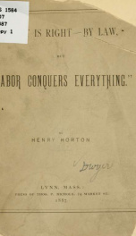 Might is right--by law, but "Labor conquers everything"_cover