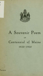 Maine centennial 1820-1920 : historical souvenir poem_cover