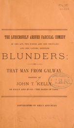 Blunders; or, That man from galway .._cover