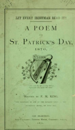 A poem for St. Patrick's day, 1870 .._cover