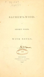 Sachem's-wood: a short poem, with notes_cover