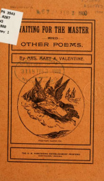 [Waiting for the Master : and other poems_cover