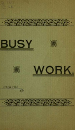 Busy work, a manual for primary teachers_cover
