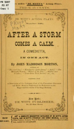 After a storm, comes a calm A comedietta, in one act_cover