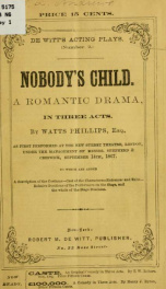 Nobody's child. A romantic drama, in three acts_cover