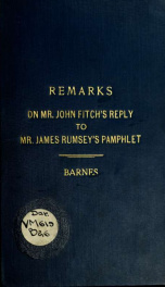 Remarks on Mr. John Fitch's reply to Mr. James Rumsey's pamphlet_cover