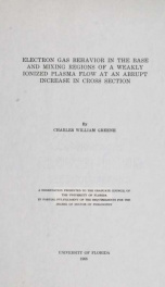 Electron gas behavior in the base and mixing regions of a weakly ionized plasma flow at an abrupt increase in cross section_cover