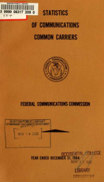 Statistics of communications common carriers [microform] 1964_cover