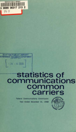 Statistics of communications common carriers [microform] 1968_cover