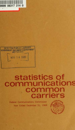 Statistics of communications common carriers [microform] 1969_cover