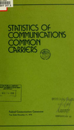 Statistics of communications common carriers [microform] 1972_cover