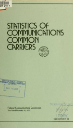 Statistics of communications common carriers [microform] 1973_cover
