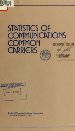 Statistics of communications common carriers [microform] 1976_cover