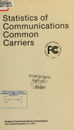 Statistics of communications common carriers [microform] 1979_cover
